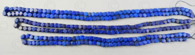 Perles lapis NBD4A. Lapis lazuli afghan, taillé en Inde.