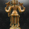 Bronze standing Vishnu statuette 16P17. Bombay area, Maharashtra state, Southern India.