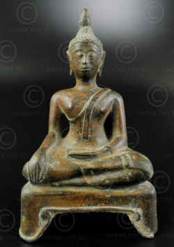 Statuette Bouddha thai T414. Style de Kampeng-Phet. Siam (Thaïlande).