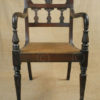 Colonial armchairs FVC3A. Colonial style. Teakwood, rattan.