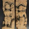 Paire sculptures sur poutrelles IN665. Inde du sud.