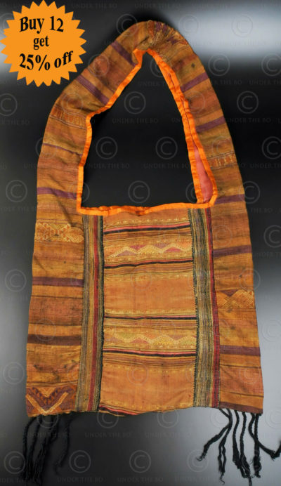 Silk weaving monk bag LA6E. Thailand.
