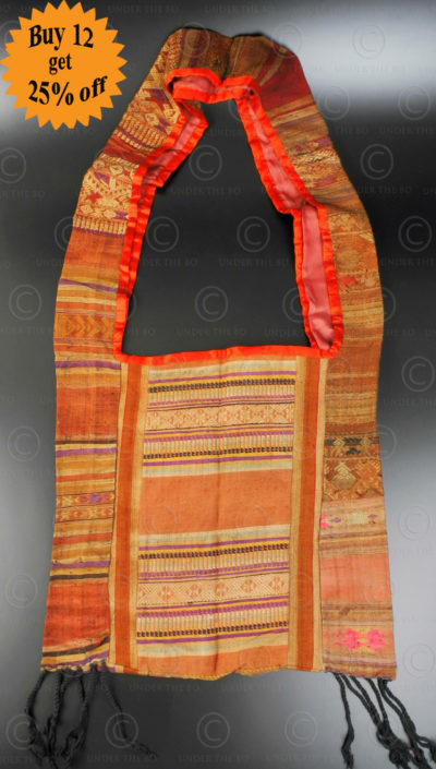 Silk weaving monk bag LA6H. Thailand.
