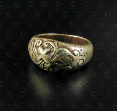 Batak gold ring R307. Batak culture, Sumatra island, Indonesia.