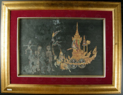 Peinture de manuscript thai T282, Siam, 19ème siècle