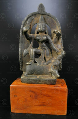 Bronze Durga statuette 16N27. Maharashtra State, South India.