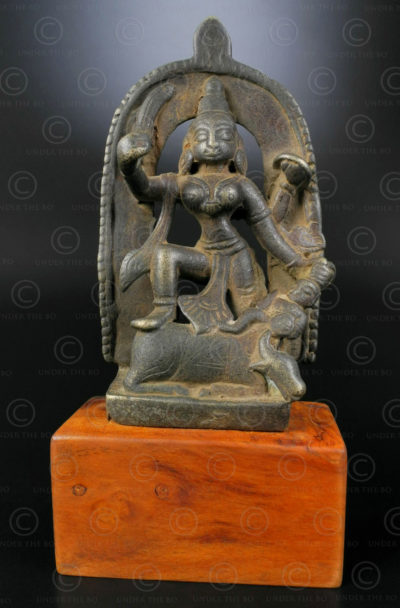Bronze Durga statuette 16N27. Maharashtra State, South India.
