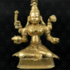 Bronze Mahalakshmi statuette 16N16. Kholapur area, Maharashtra State, South India.