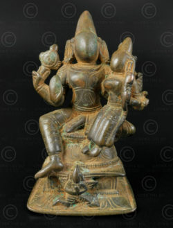 Bronze Umamaheshwara statuette 16N30. Telangana State, southern India.
