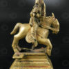 Bronze Khandoba on horse 16N52. Karnataka state, Southern India.