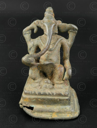 Ganesh bronze 16N23. Etat du Maharashtra, Inde du sud.