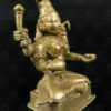 Bronze Mahalakshmi statuette 16N16. Kholapur area, Maharashtra State, South India.