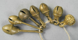 Naga Bronze bells BU562. Naga minority, Eastern India hills.