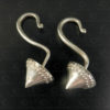 Boucles d'oreilles argent Lanna E182. Ancien royaume du Lana, Thaïlande du nord.