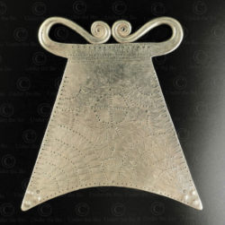 Hmong engraved silver amulet P210. Blue Hmong minority, Northern Laos.