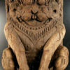 Panneau lion de char de temple 08LN14B. État du Tamil Nadu, Inde du sud.