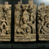Trois panneaux de char de temple 08LN11. État du Tamil Nadu, Inde du sud.