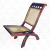 Folding chair C21-98. Rose wood, and woven rattan. Southern India