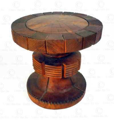 Mangbetu style stool FV519B. Made at Under the Bo workshop.