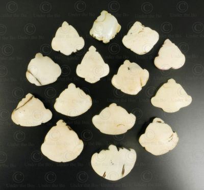 Ancient shell pendants 13SH39A. Found in Nuristan, Afghanistan