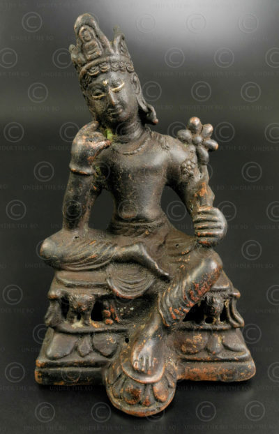 Hindu Shahi bronze Bodhisattva PK253. Ancient Buddhist kingdom of Gandhara. Found in the Swabi district, Northern Pakistan.