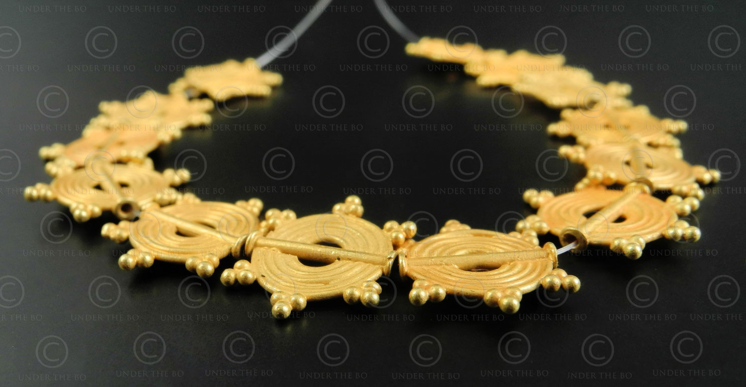 flat gold beads