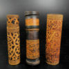 Borneo bamboo containers set BO268. Iban Dayak culture, various villages of West Kalimantan, Borneo island.