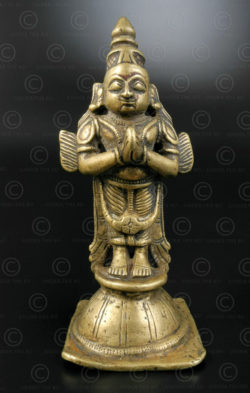 Standing Garuda statuette 16N13. Maharashtra state, Southern India.