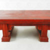 Table chinoise rouge FVT143. Style de la dynastie des Qing, Chine. Manufacturée à l'atelier Under the Bo.