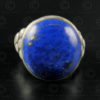 Lapis and silver ring R280C. Turkmen culture, Central Asia.