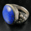 Lapis and silver ring R280C. Turkmen culture, Central Asia.