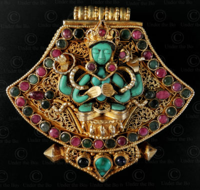 Tibetan Buddhist pendant P151. Contemporary Nepalese work.