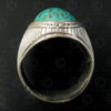 Turquoise and silver ring R288P. Central Asia culture.