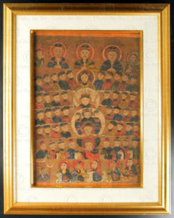 Peinture Yao encadrée YA93. Minorité Yao Lantien, Chine du sud ou Laos.