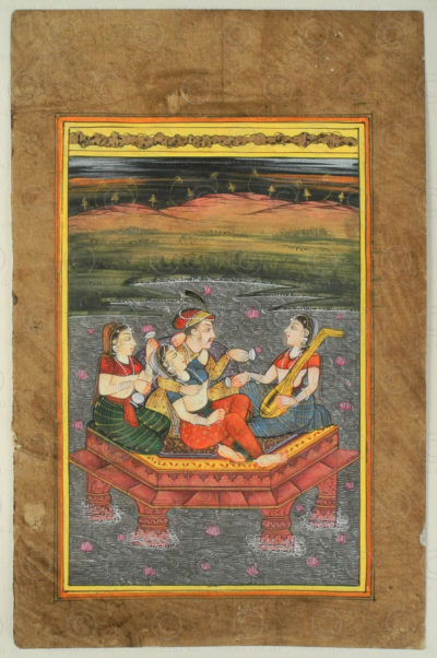 Rajasthan courtly miniature IN624C. Rajasthan school, North India.