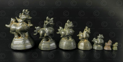 Set of Lions Asian weights OP164. Burma.