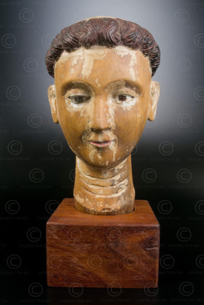 Wooden Saint head VT2D .North Vietnam.