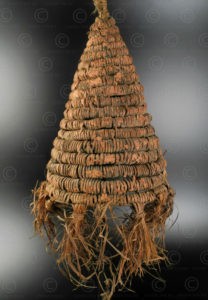 Papua headdress ID117. Region of the Mamberamo river mouth. West Papua, Indonesia.