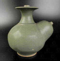 Thai celadon kendi jar T241. Made in Sawankhalok, Thailand.
