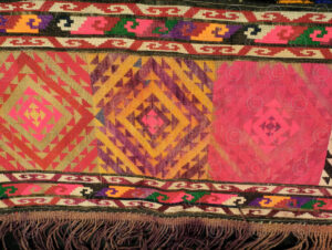 Décoration de tente tissage turkmène PAK42. Nomades turkmènes, Asie centrale.