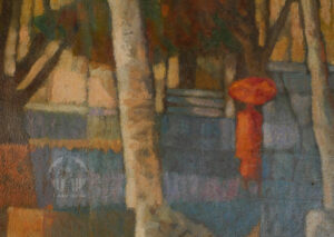 Burmese oil painting BUCP9. Rangoon, Burma.