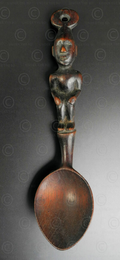 Ifugao spoon ID93. Ifugao culture, Cordillera mountains, northern Luzon, The Philippines.