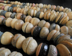 Five strands of ancient Balush beads BD141. South West Afghanistan. 17th century or earlier.