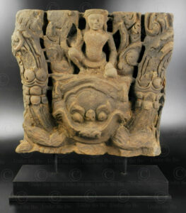 Khmer lintel sculpture KM94. Angkor period, Cambodia.