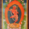 Peinture Shiva nepal NeP1. Signé par Amir Man Chitrakar. Népal.
