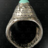 Afghan granulated silver ring R201B. Turkmen culture, Afghanistan.
