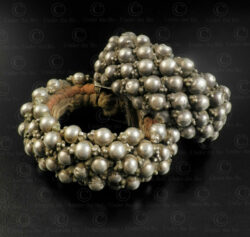 Paire de bracelets argent perles bulbeuses 23RJ2A. Rajasthan, Inde occidentale.
