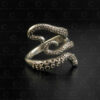 Silver octopus tentacle rings R322. Contemporary.