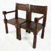 Pair of Viking armchairs FVS23-15. Celtic or Viking design. Manufactured at the Under the Bo workshop.