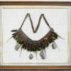 Framed Papua fiber necklace ID118. Dani tribe, West papua highlands.